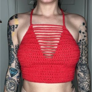 Handmade crochet crop top